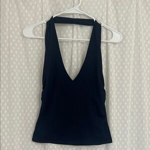Elegant navy halter Top